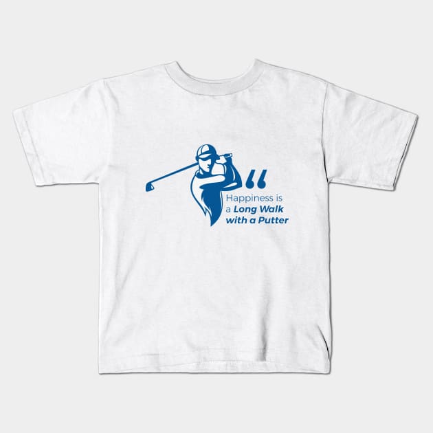 golf Kids T-Shirt by Whatastory